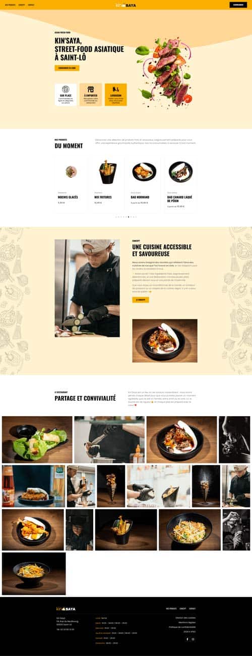 realisation site web restaurant kinsaya